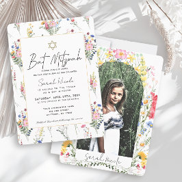 Wildflower Arch Foto Bat Mitzvah Inbjudningar