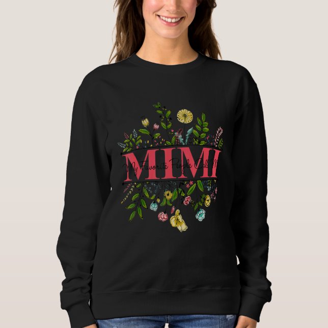 Wildflower Auntie My Favorite People Call Me Mimi T Shirt (Framsida)