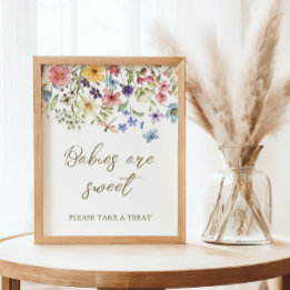 Wildflower Baby I Knopp Baby Shower Favors skylt