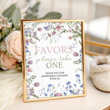 Wildflower Baby Shower Favors Tecken