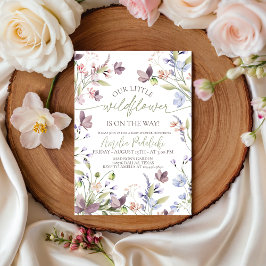 Wildflower Baby Shower Invitation Inbjudningar