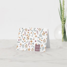 Wildflower Baby Shower Thank You Card - Orange Tack Kort