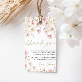 Wildflower Birthday Favor Tags Presentetikett