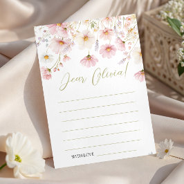 Wildflower Birthday Time Capsule Card Inbjudningar