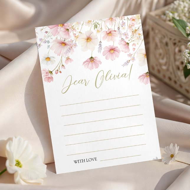 Wildflower Birthday Time Capsule Card Inbjudningar (Skapare uppladdad)