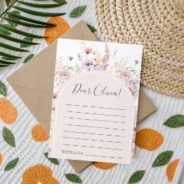 Wildflower Birthday Time Capsule Card Inbjudningar