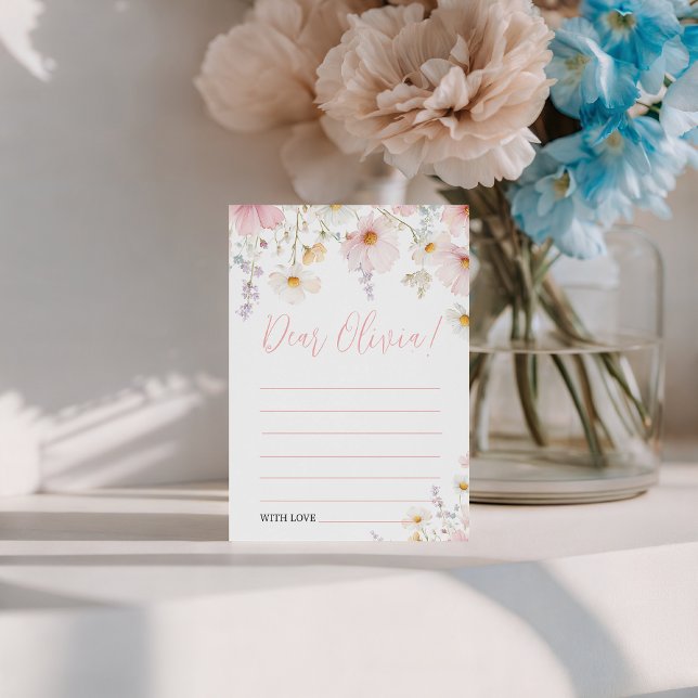 Wildflower Birthday Time Capsule Card Inbjudningar (Skapare uppladdad)