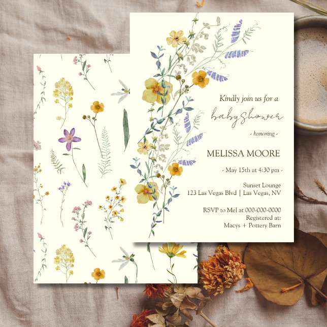 Wildflower Boho Baby Shower Inbjudningar (Skapare uppladdad)