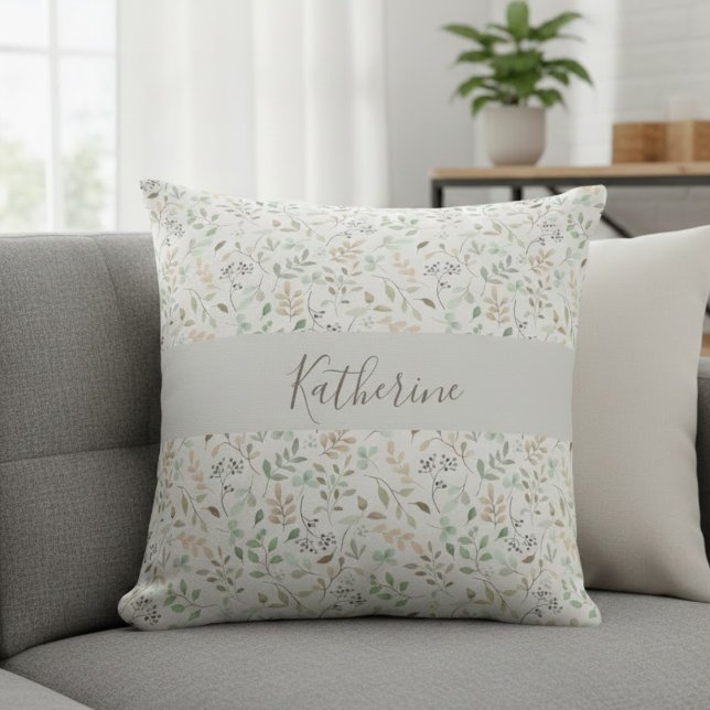 Wildflower Boho Personalized Kudde (Skapare uppladdad)