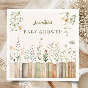 Wildflower Books Baby Shower Könsneutral Pappersservett