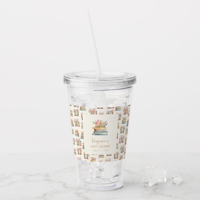 Wildflower Books Barnvakselparty Take Away Mugg (Wildflower Books Baby Shower Acrylic Tumbler by Painted Paperie
)