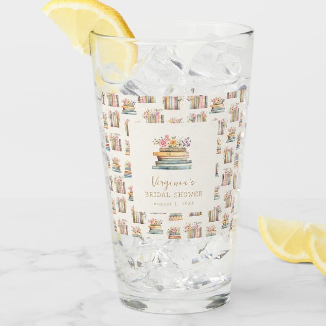 Wildflower Books Bröllopsdusch Glaskopp (Wildflower Books Bridal Shower Glass by Painted Paperie
)