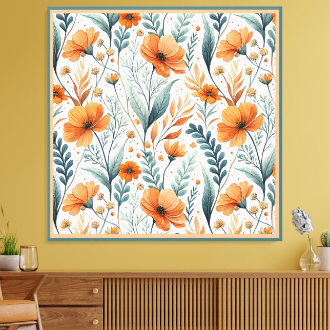 Wildflower Botanical Boho Canvastryck (Insitu (Vardagsrum))