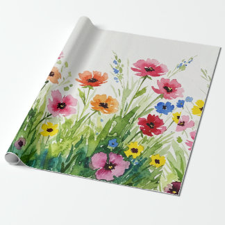 Wildflower bouquet presentpapper
