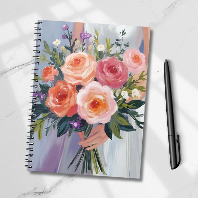 Wildflower Bridal Bouquet | Floral Wedding Bride Anteckningsbok (Skapare uppladdad)