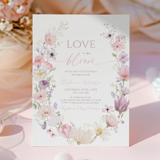 Wildflower Bridal Shower: Boho Summer Garden Inbjudningar