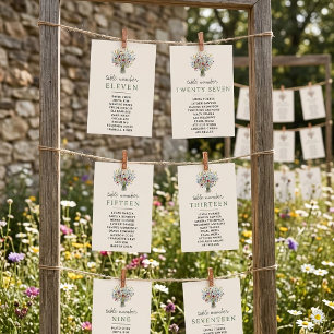 Wildflower Bröllopssvit Individuell Placeringsplan Inbjudningar
