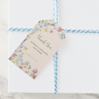 Wildflower Couples Baby Shower Thank You Presentetikett
