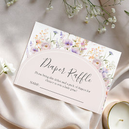 Wildflower Diaper Raffle  Card Tilläggskort