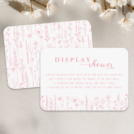 Wildflower Display Shower Baby Shower Card Tilläggskort