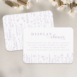 Wildflower Display Shower Baby Shower Lavender Tilläggskort