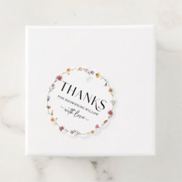 Wildflower Field Boho Presentkort Gåvor Etiketter