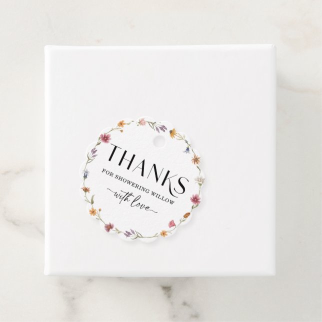 Wildflower Field Boho Presentkort Gåvor Etiketter (På plats)