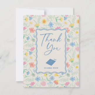 Wildflower Floral Graduate Thank You Card Tack Kort
