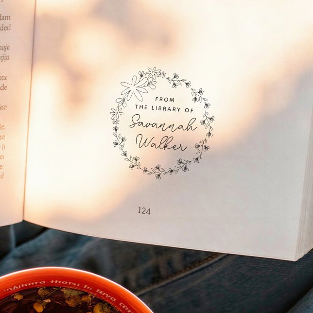 Wildflower Frame Calligraphy From the Library of Stämpel (Skapare uppladdad)