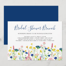 Wildflower Garden Bridal Shower Brunch Invitation Inbjudningar