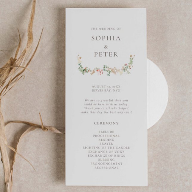 Wildflower Garden Floral Ceremony Program (Skapare uppladdad)