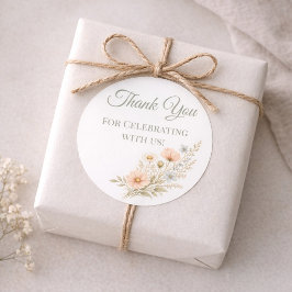 Wildflower Garden Thank You Runt Klistermärke