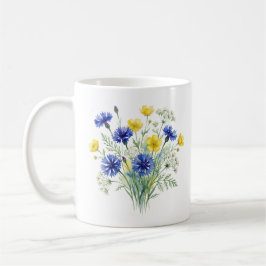 Wildflower Garden Watercolor Art Kaffemugg