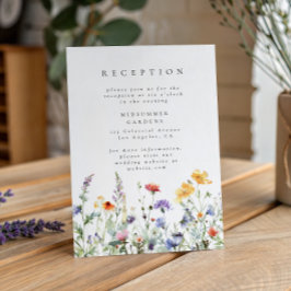 Wildflower Garden Wedding Reception Enclosure Card Tilläggskort