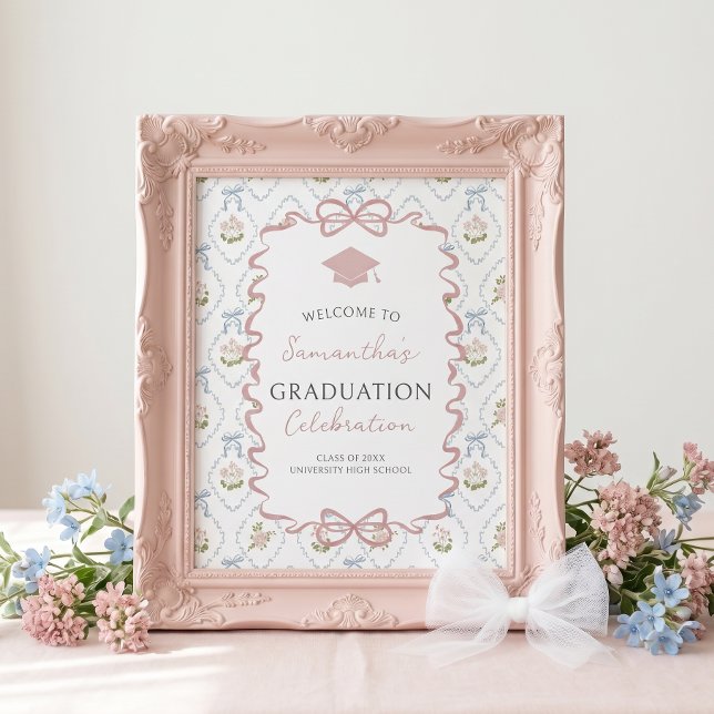 Wildflower Graduation Welcome Sign Poster (Skapare uppladdad)