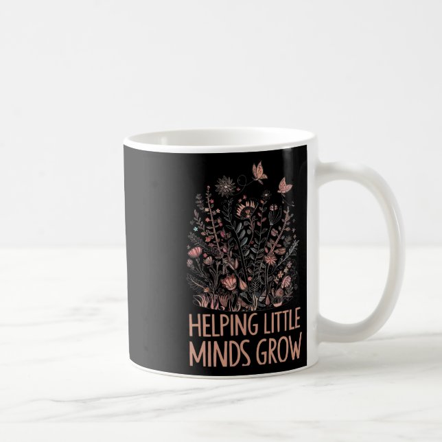 Wildflower Hjälper Små Sinnen Växa Lärare Bak  Kaffemugg (Höger)