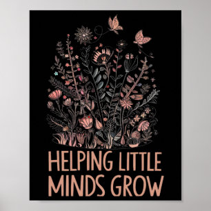 Wildflower Hjälper Små Sinnen Växa Lärare Bak Poster