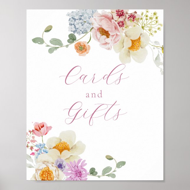 Wildflower Honey Meadow Cards and Gifts Sign Poster (Framsidan)