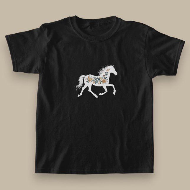 Wildflower Horse Design with Country Western Vibe T Shirt (Skapare uppladdad)