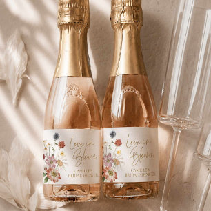 Wildflower Kärlek i Blom Mini Champagne Etikett