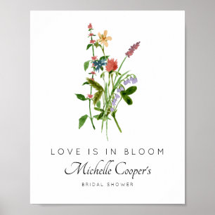 Wildflower Love är i blom Bröllopsdusch Affisch
