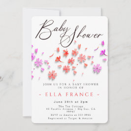 Wildflower Love Is in Bloom Baby Shower  Inbjudningar