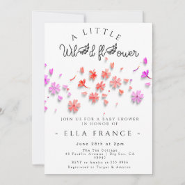 Wildflower Love Is in Bloom Baby Shower  Inbjudningar