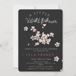 Wildflower Love Is in Bloom Baby Shower  Inbjudningar