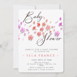 Wildflower Love Is in Bloom Baby Shower Inbjudningar