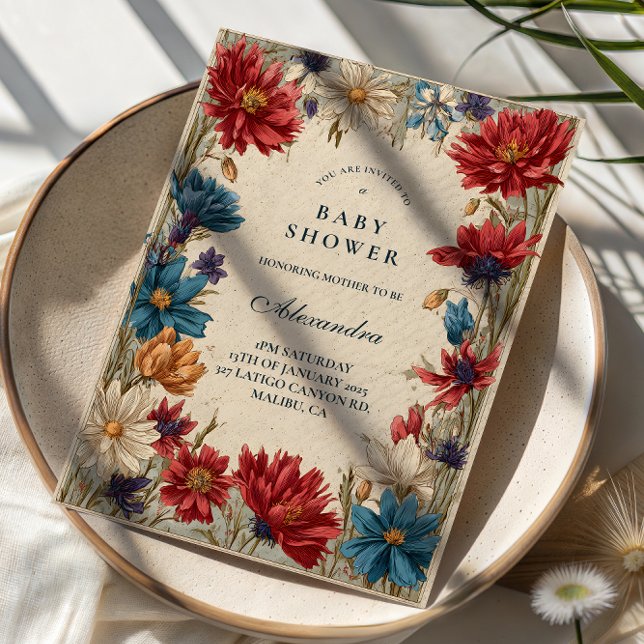 Wildflower Meadow Baby Shower Inbjudningar (Skapare uppladdad)
