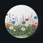 Wildflower meadow botanical garden flowers knapp<br><div class="desc">Natural wildflower meadow with delicate botanical blossoms. A colorful mix of meadow flowers and daisies creates a lively spring nature scene inspired by blooming fields.</div>