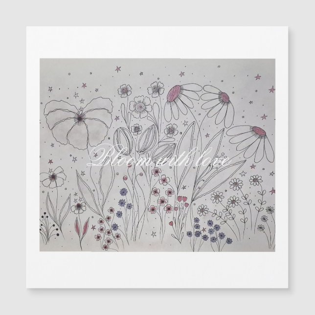 Wildflower Meadow Magnetic Card (Framsida)