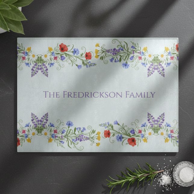 Wildflower Meadow Monogram (Wildflower Meadow Monogram Cutting Board)