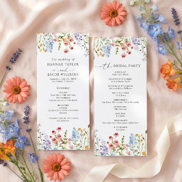 Wildflower Meadow Wedding Program